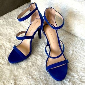 Never worn, Kelly & Katie, blue strappy heels. Size 7. Excellent condition.